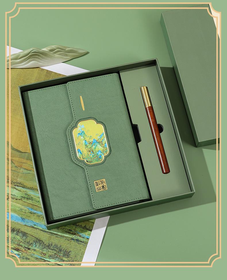 Custom Retro Laptop Gift Set with Notebook and Logo