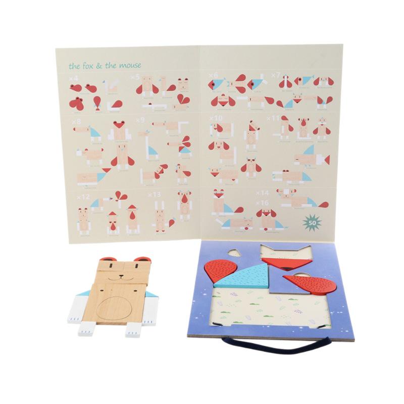 Montessori Animal Puzzle: Educational Toy for Children's Early Learning and Intelligence, Ages 1-3.