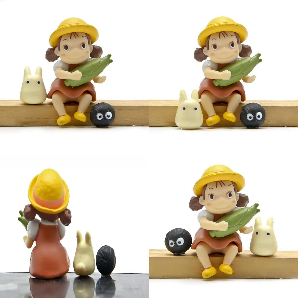 Mein Nachbar Totoro mit Mais Mädchen Katze Mini Modell Ornament Für Geburtstage Und Feiertage