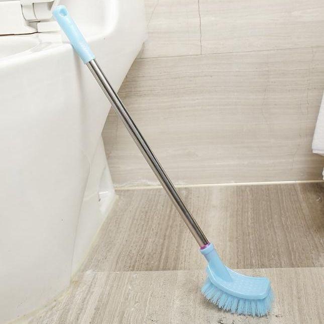 Stainless Steel Handle Wall-Mounted Toilet Brush Set with Long Handle