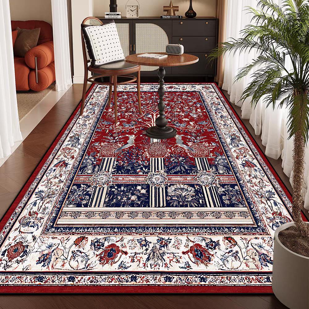 Persian Style Home Decoration Luxury Live Room Carpet Large Size Non-slip Balcony Decor Area Rug Soft Washable Sofa Table Mat