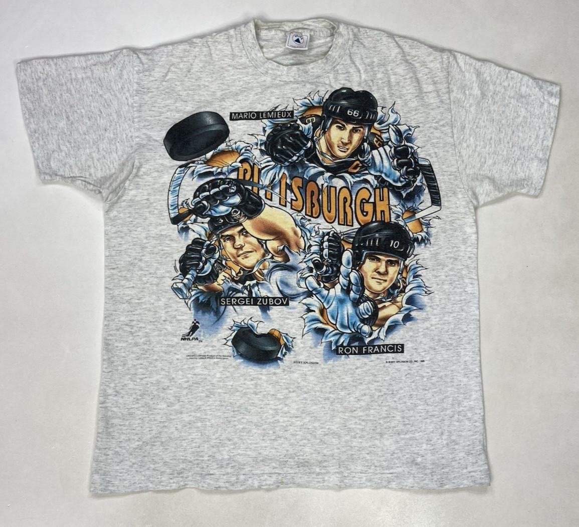 VINTAGE Pittsburgh Penguins 1995 Graphic T-shirt Men Large 90s Single Stitch XL