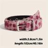 Fashionable leopard print plush women's belt, retro millennium hot girl style belt, y2k women's belt, winter belt