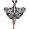 Elegant Moth Themed Costume Polyester Butterfly Wing Shawl Perfect For Halloween Event And Themed Parties