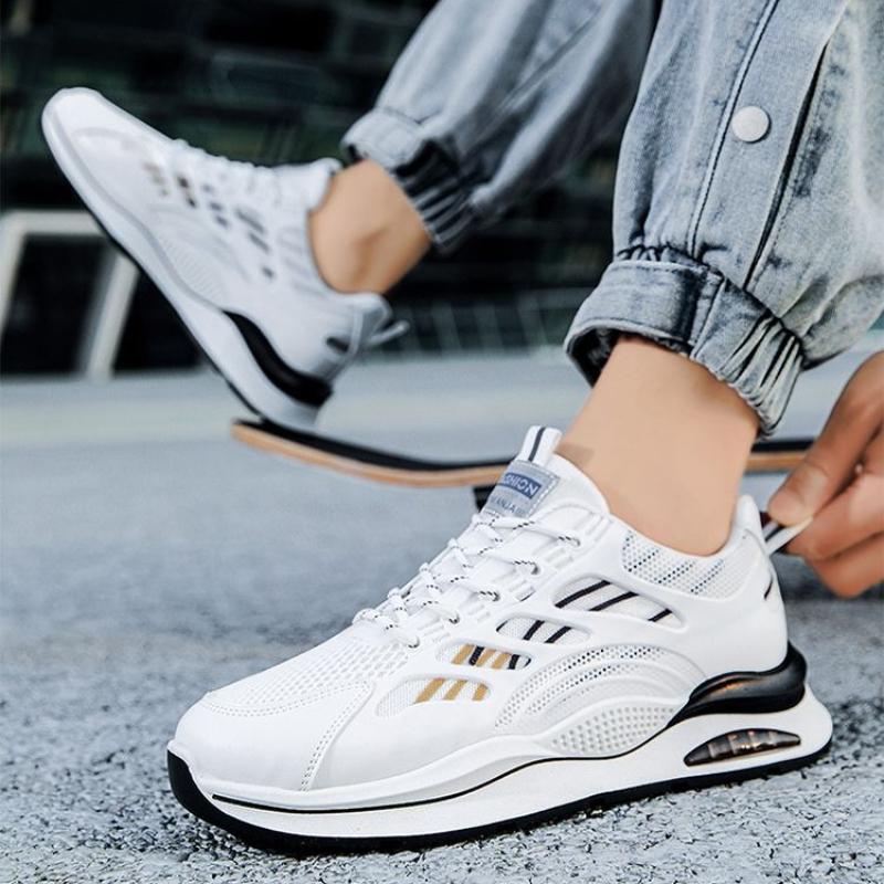 Fashion Cushioned Insole Mesh Upper Sports Shoes for Men Breathable Running Shoe In Promotion Cheap Liquidation Wide Man Casual Sneaker