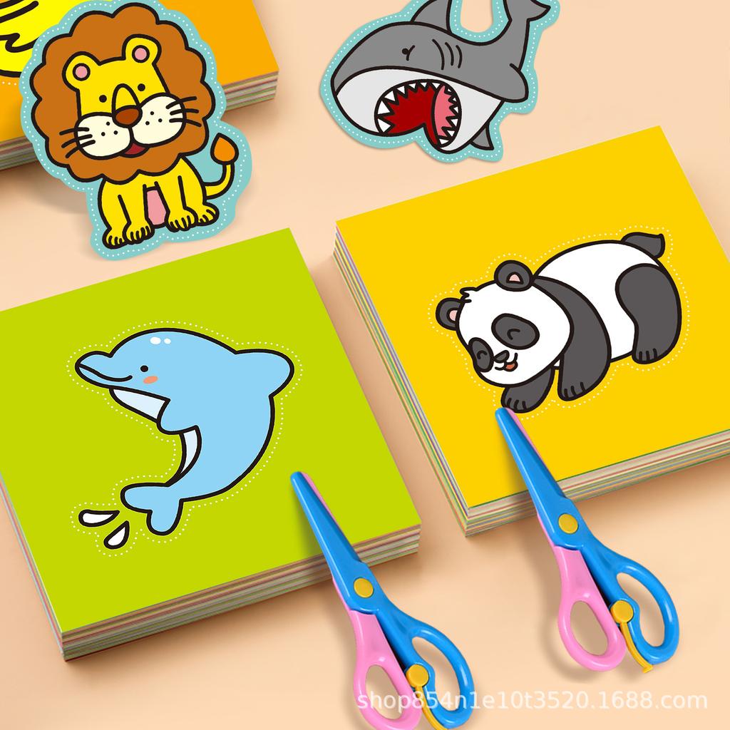 Animal Paper Cutting DIY Kit for Kids Aged 3-6: Fun Educational Craft Toy