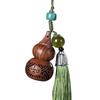 Pear Blossom Carved Gourd Pendant: Wood Ornament & Diffuser Keychain