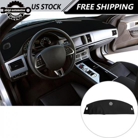 Black Leather Dash Mat Non-Slip Dashmat Dashboard Cover For Jaguar XF 2008-2015