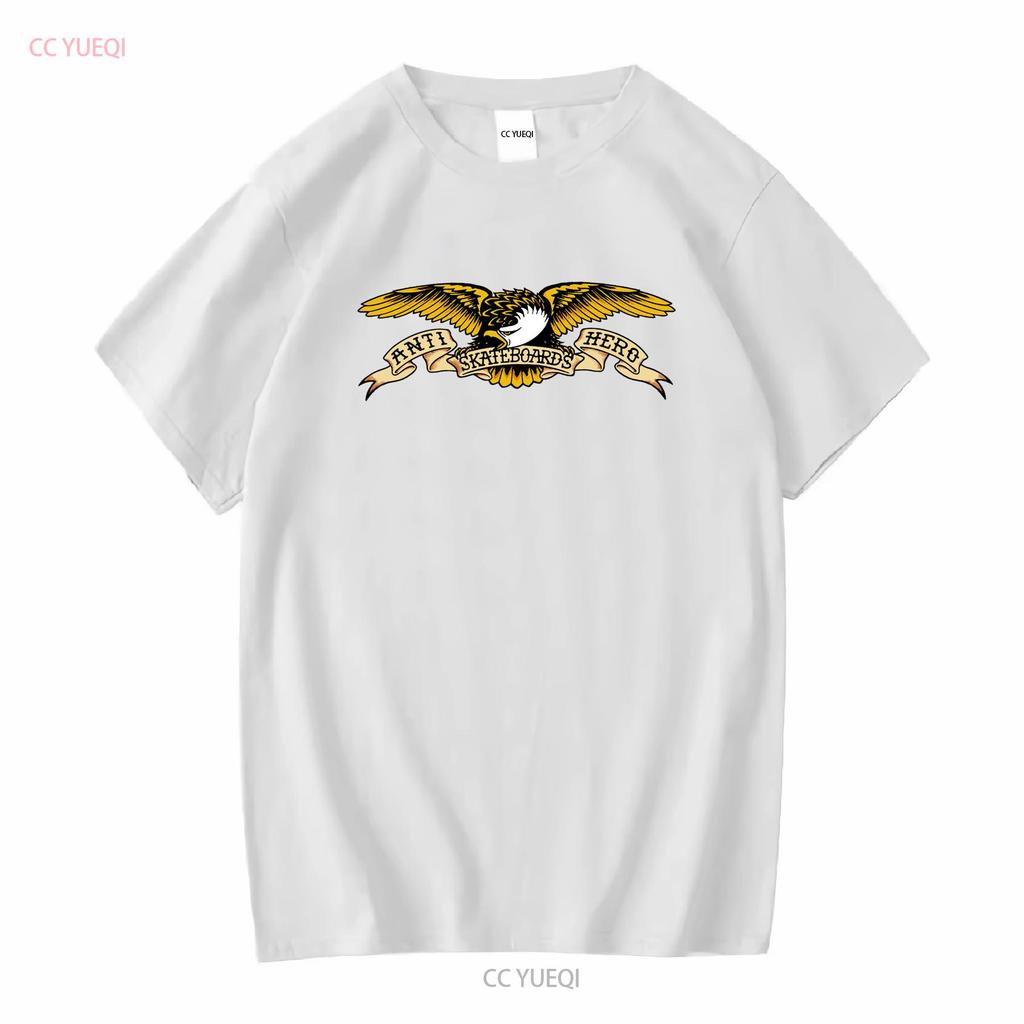 Anti Hero EAGLE LOGO Skateboard T Shirt GOLD Vintage Washed Comfortable Versatile Soft Stylish Streetwear Slightly Fashion