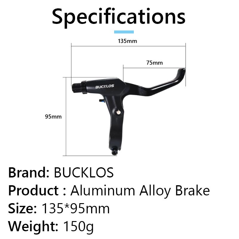 BUCKLOS Mtb Mechanical Disc Brake Caliper Set Bike Brake Levers with Cable Front Rear Bicycle Disc Brake Rotors Cycling Parts