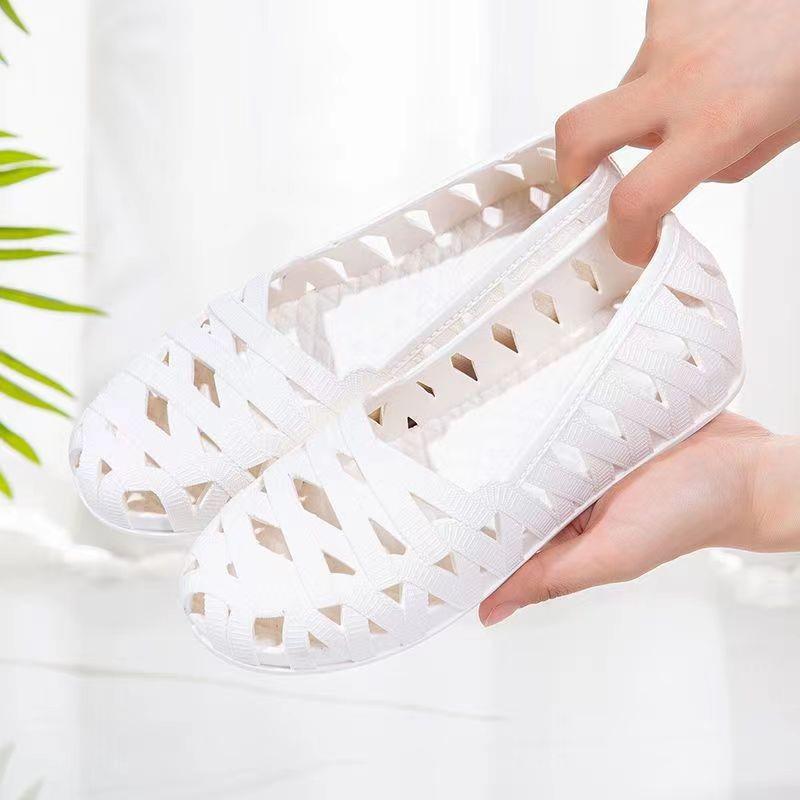Women's Thick-Soled Bow Bathroom Slippers - Soft Sole, In Stock (Summer 2023)