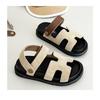 Kinder Sandalen Offene Zehen für Jungen Sommerschuhe Flach Kinder Klettverschluss Sandale Junge Mädchen Barfuß Freizeit Strandschuh 26-36