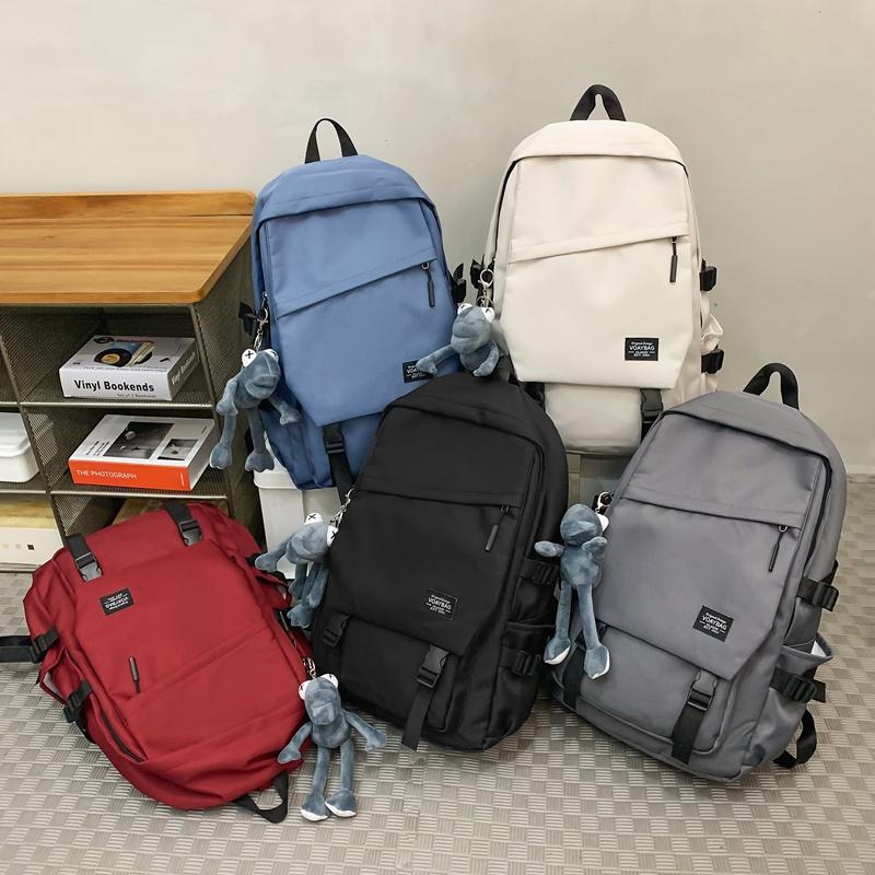 Schulrucksack für Studenten mit großer Kapazität, Herren-Computer-Reiserucksack, Damen-Rucksack in Unifarben