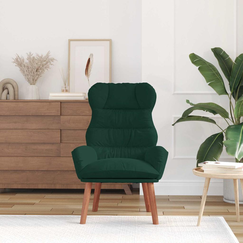 Armchair Dark Green 69 X 74 X 93 Cm Velvet