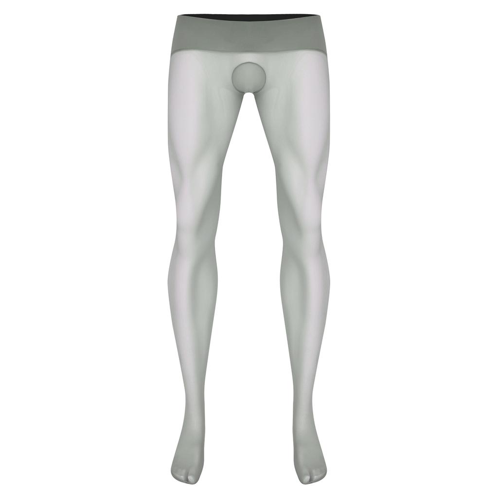 Herren Ultra Dünne Dehnbare Strumpfhosen Strümpfe Hoher Bund Nahtlos Durchsichtig Leggings Nachtwäsche