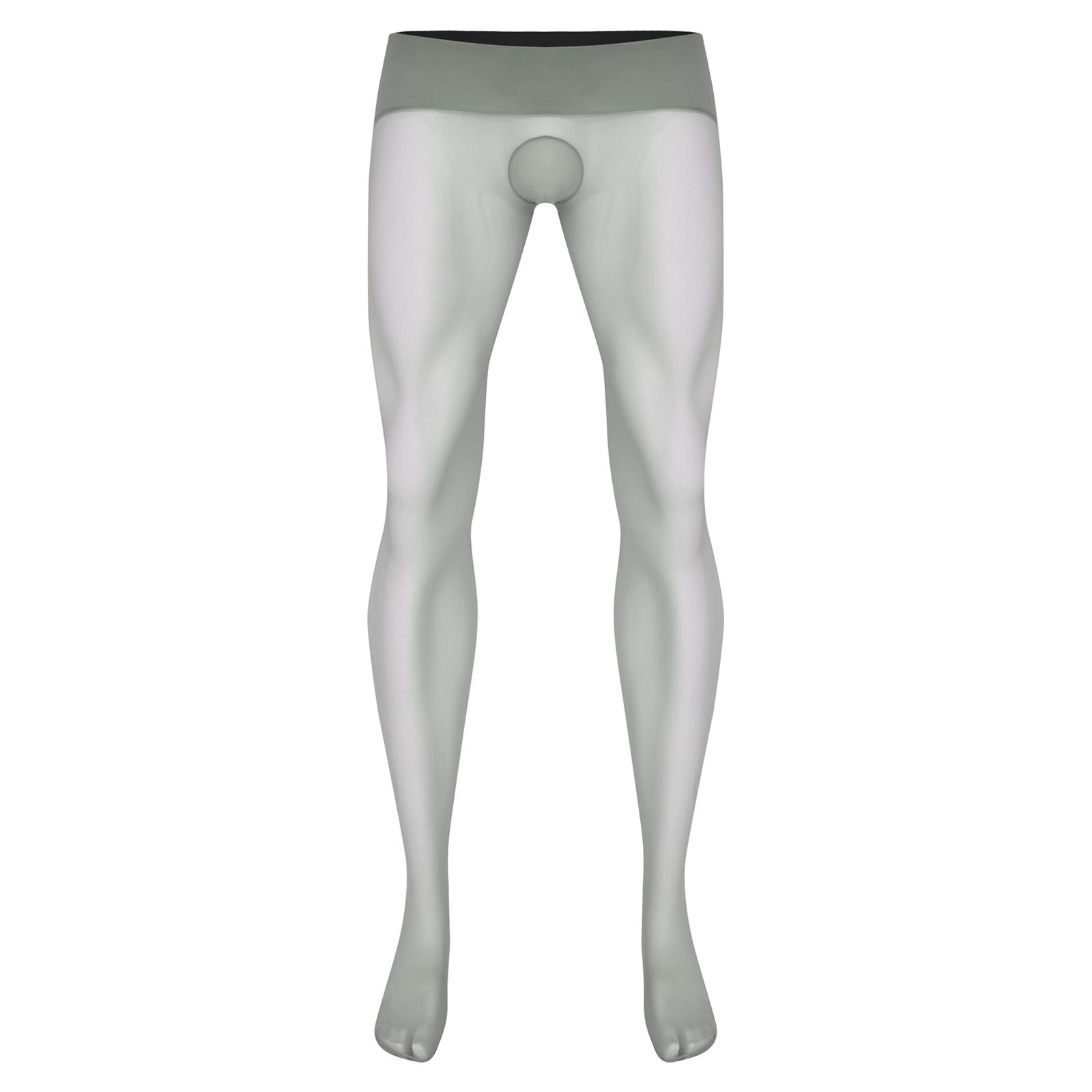 

Mens Ultra Thin Stretchy Pantyhose Stockings High Waist Seamless See Through Leggings Nightwear One Size