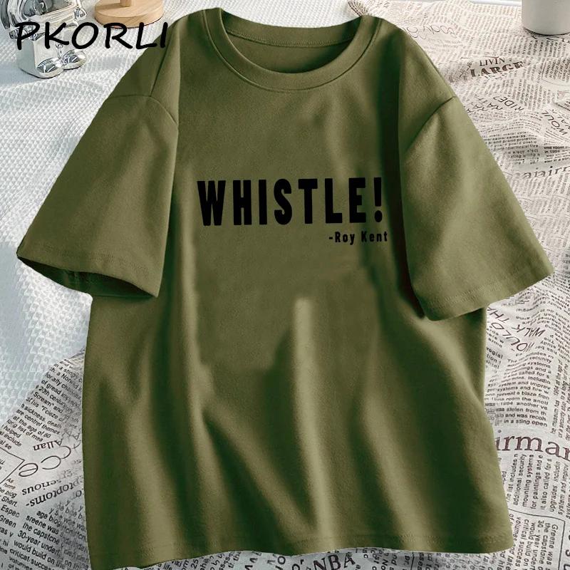 Pfeife Roy Kent T-Shirt Damen Herren Lustiges Ted Lassso T-Shirt Baumwolle Rundhals Lässig Kurzarm Übergroß Streetwear T-Shirts