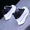 Fashion Women's Vulcanize Shoes Autumn White Chunky Sneakers for Woman 8cm Hidden Heel Shoes 2024 High Heels Female Platform Sneakers