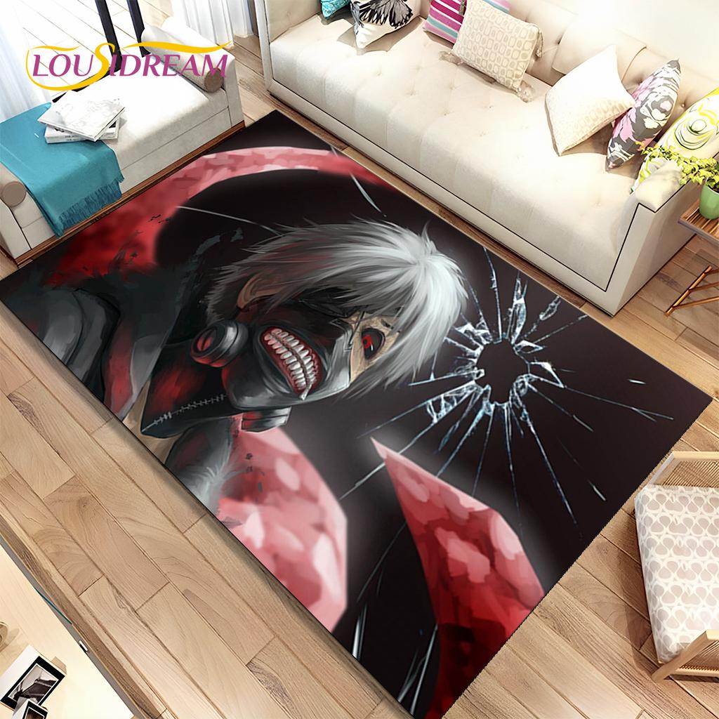 Japan Anime Tokyo Ghoul Cartoon Area Rug,Carpet for Home Living Room Bedroom Sofa Doormat Kitchen Decor,kids Non-slip Floor Mat
