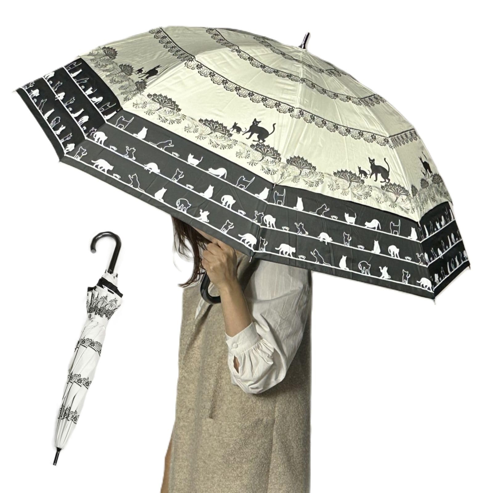 

Transform Rain UV Light UV Sunburn Easy to Cat 27019OW [SUGITA][SUGITA] Umbrella, Parasol, Umbrella, Women s, 99.9% Protection, 99.99% Blocking,