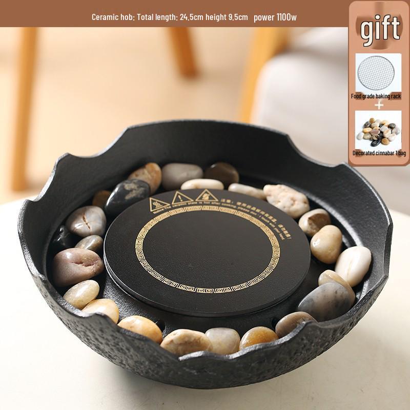 High-Temperature Resistant Ceramic Stove and Teapot Set for Outdoor Tea Brewing and Roasting