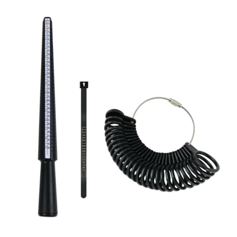 3/4/6/7Pcs Jewelry Sizers Finger Rings Sizing Measuring Tool Rings Sizer Gauge Set Circle Models Reusable Rings Sizer