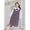 Zihan Women's Bow Tie Shirt & A-line Vest Dress Two-Piece Set