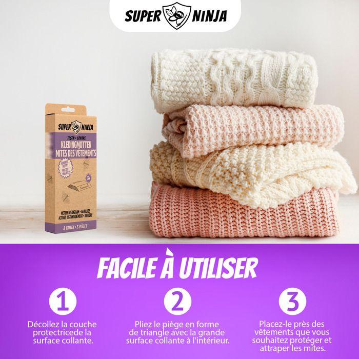 Pièges à mites vêtements - Super Ninja - CLM82444 - 3 pièges