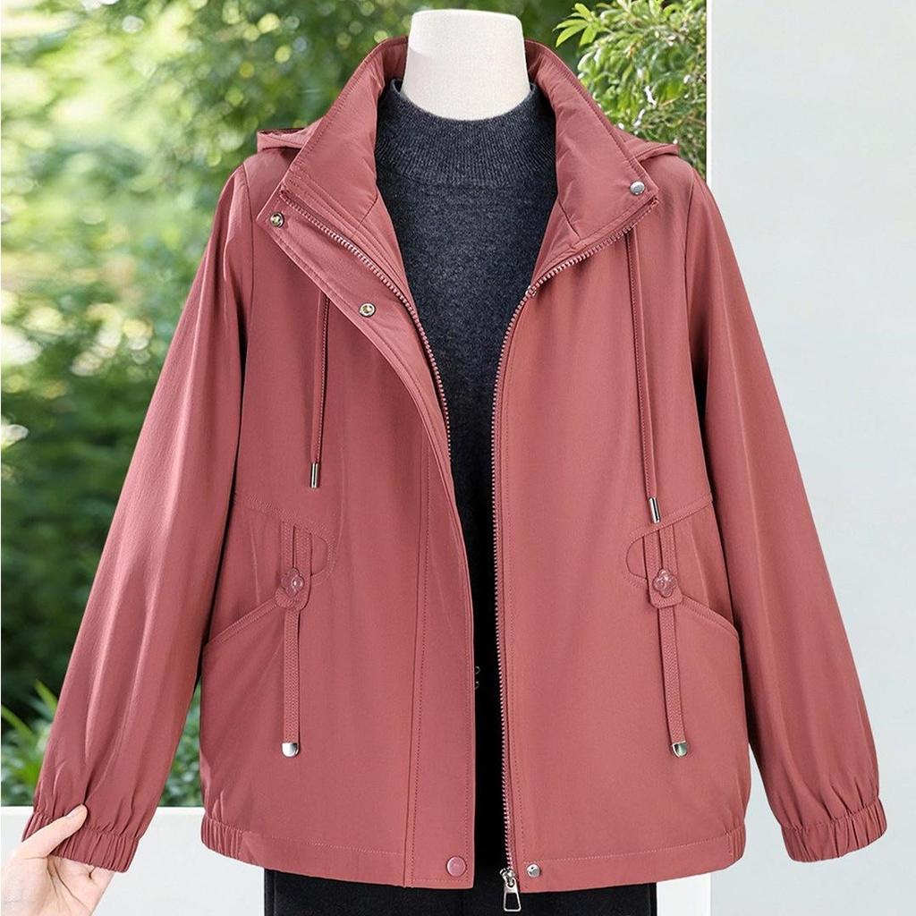 Spring Windbreaker: Stylish 2026 Loose Fit Jacket for Young, Middle-Aged, and Elderly Women