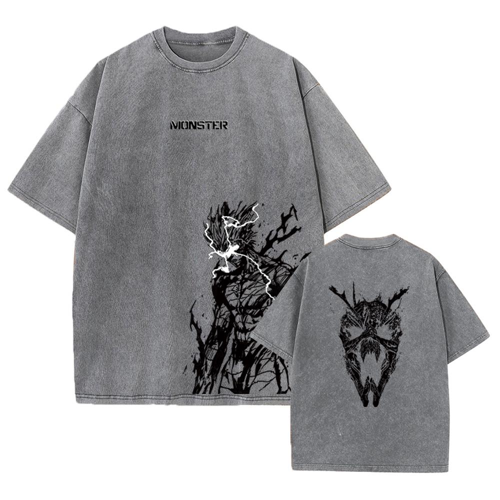 

Аниме One-Punch Man Принтованная Кислотная Футболка Мужская 100% Хлопок Оверсайз Ретро Винтаж Уличный Стиль Вываренные Футболки Лето XL