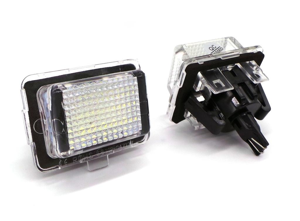 LED License Plate Lamps 2pcs, 12V Compatible with Mercedes, Off-Road