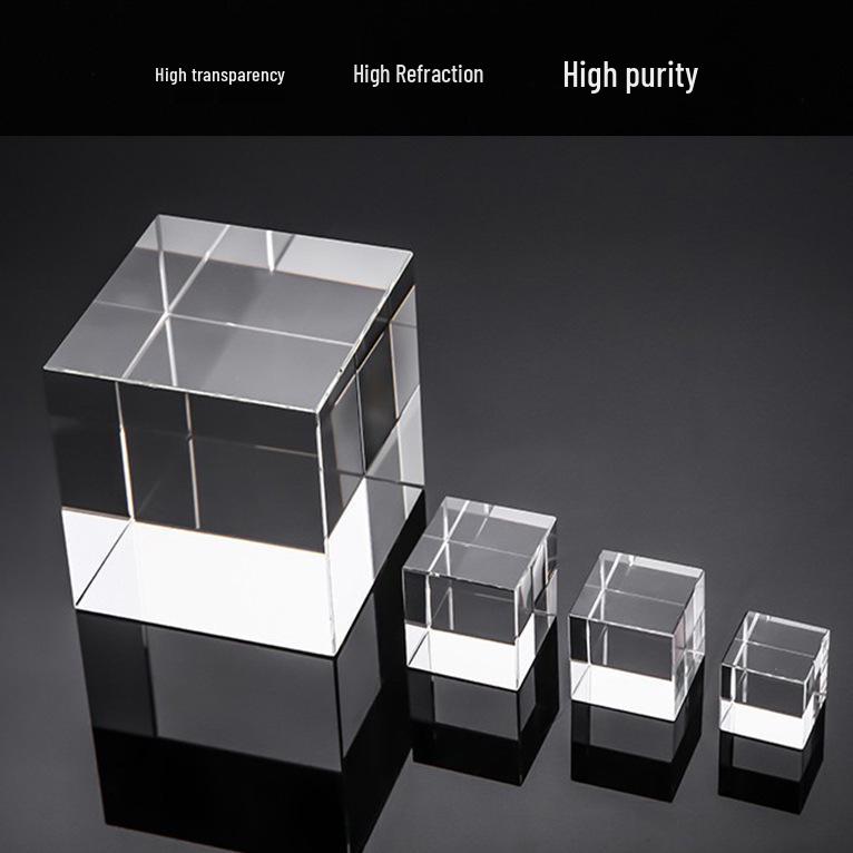 Clear Acrylic Cube Display Stand for Jewelry Accessories Right Angle 15x15x15