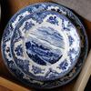 European Ceramic Plate Dining Room Desktop Western Steak Dish Retro Lace Pattern Fruit Salad Plates Home Kitchen Tableware