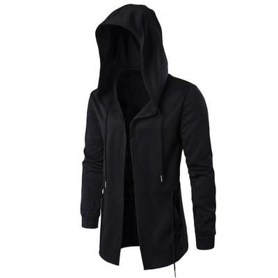 Ανδρικά φούτερ χιπ χοπ με κουκούλα Streetwear Μαύρο παλτό ανδρικό μανδύα με κουκούλα