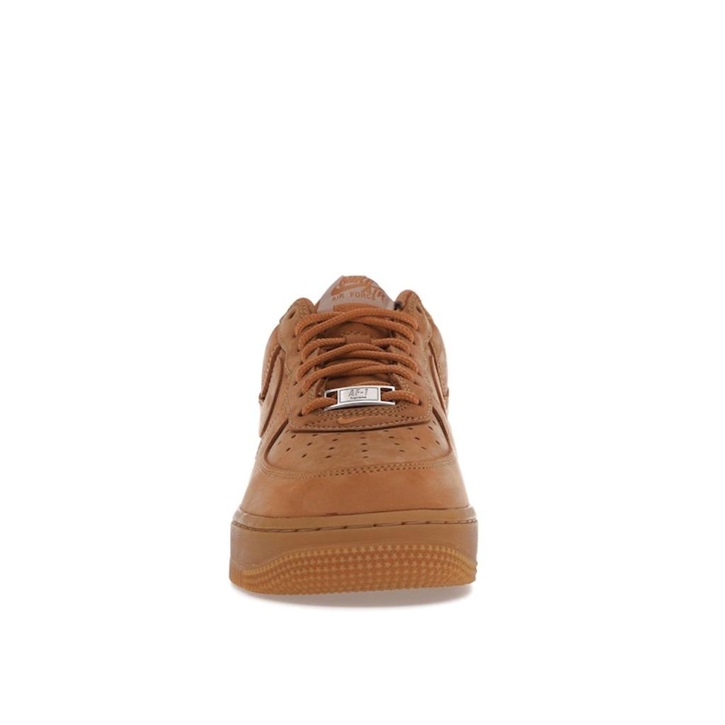 Nike Supreme X Air Force 1 Low SP Box Logo - Wheat Unisex Sneakers Tan Flax Gum-Light-Brown DN1555-200