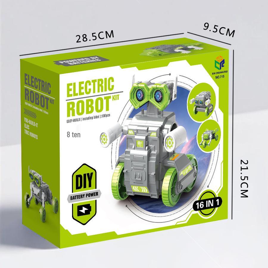 DIY Solar-Powered 12-in-1 Educational Robot Kit for Kids