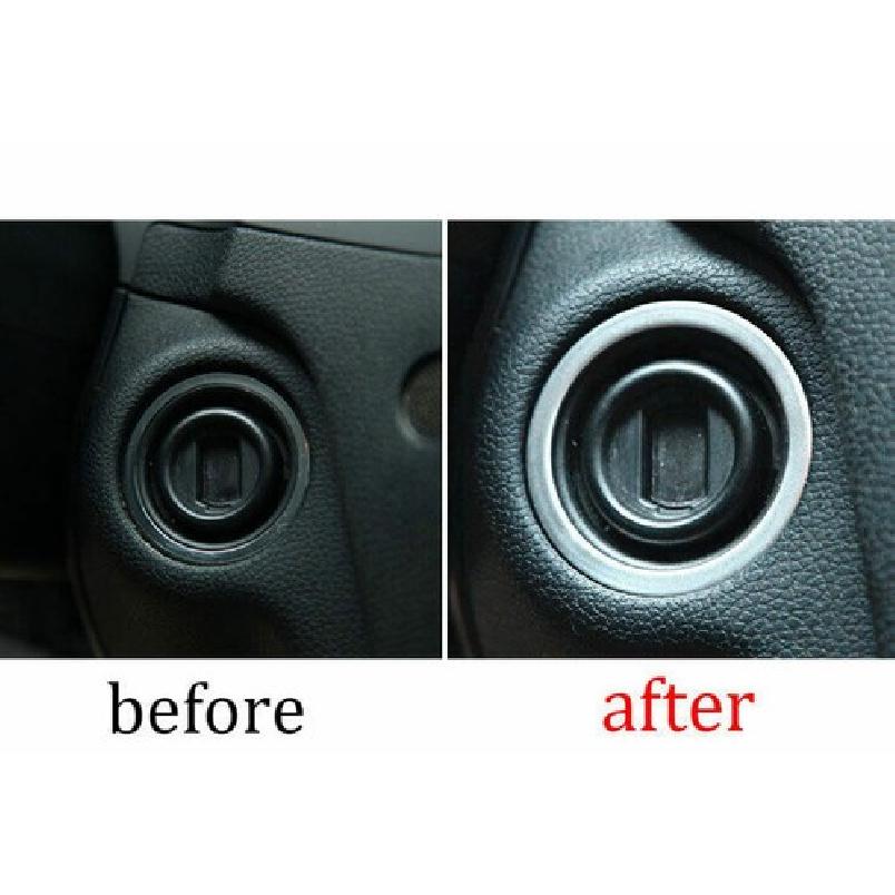 Engine Start Stop Ignition Button Ring For Benz C-Class 2007-14 Silver Titanium