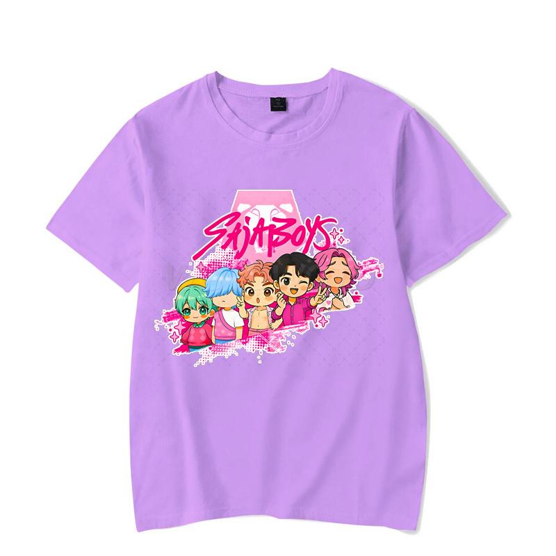 Saja Boys Jinu Print Men T Shirt Women Fashion KPop Demon Hunters Shirt Short Sleeve Casual Anime KPop Demon Hunters Streetwear