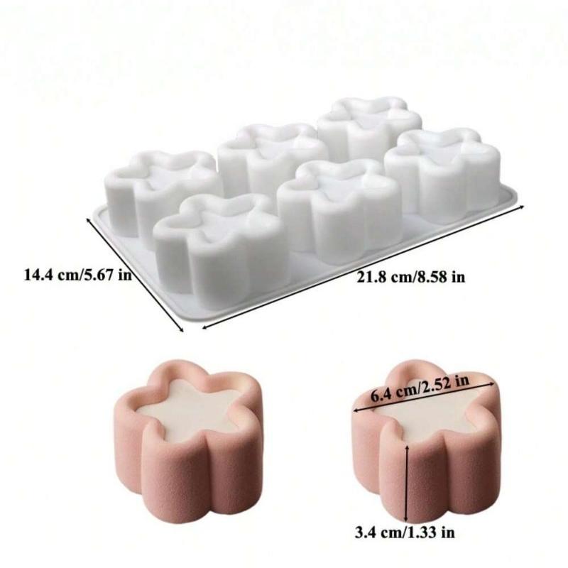 

Silicone Mousse Cake Mold Square Flower Easy Using Non-stick Chocolate Dessert Baking Mold for Cake Decorating DIY Bakeware Tool