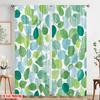 2pcs,2D Plane Printing Curtains Digital Printed Green Leafy Vines Versatile Durable Polyester (without Rod) Room Decor for