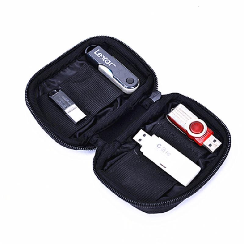 Duurzame Draagbare USB-hoes Rits Flashdrives U Schijf Tas Houder Beschermend Reizen Stofdicht Schokbestendig Opbergorganisator