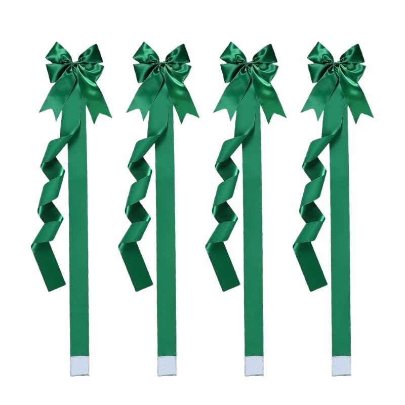 Versatile Festival Bowknot Decoration For Hanging On Doors Wall And Cabinets Polyester Christmas Accent