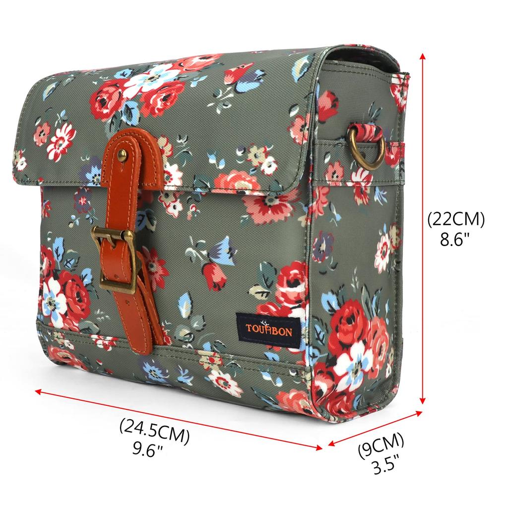 Tourbon Handlebar Bicycle Side Easy to Retro Motorcycle Shoulder Bag Bag, Bag, Install,