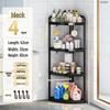 4-Tier Floor-Standing Plastic Bathroom Corner Shelf