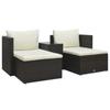 Day and Night - Day and Night 5-piece Garden Furniture Set and Brown Synthetic Rattan Cushions