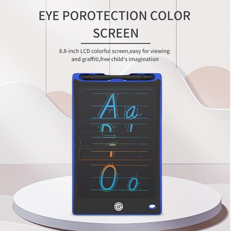

8,8-дюймовый ЖК-планшет для письма, детские обучающие игры для рисования, портативная цветная электронная графическая доска, подарки на день рождения для ребенка