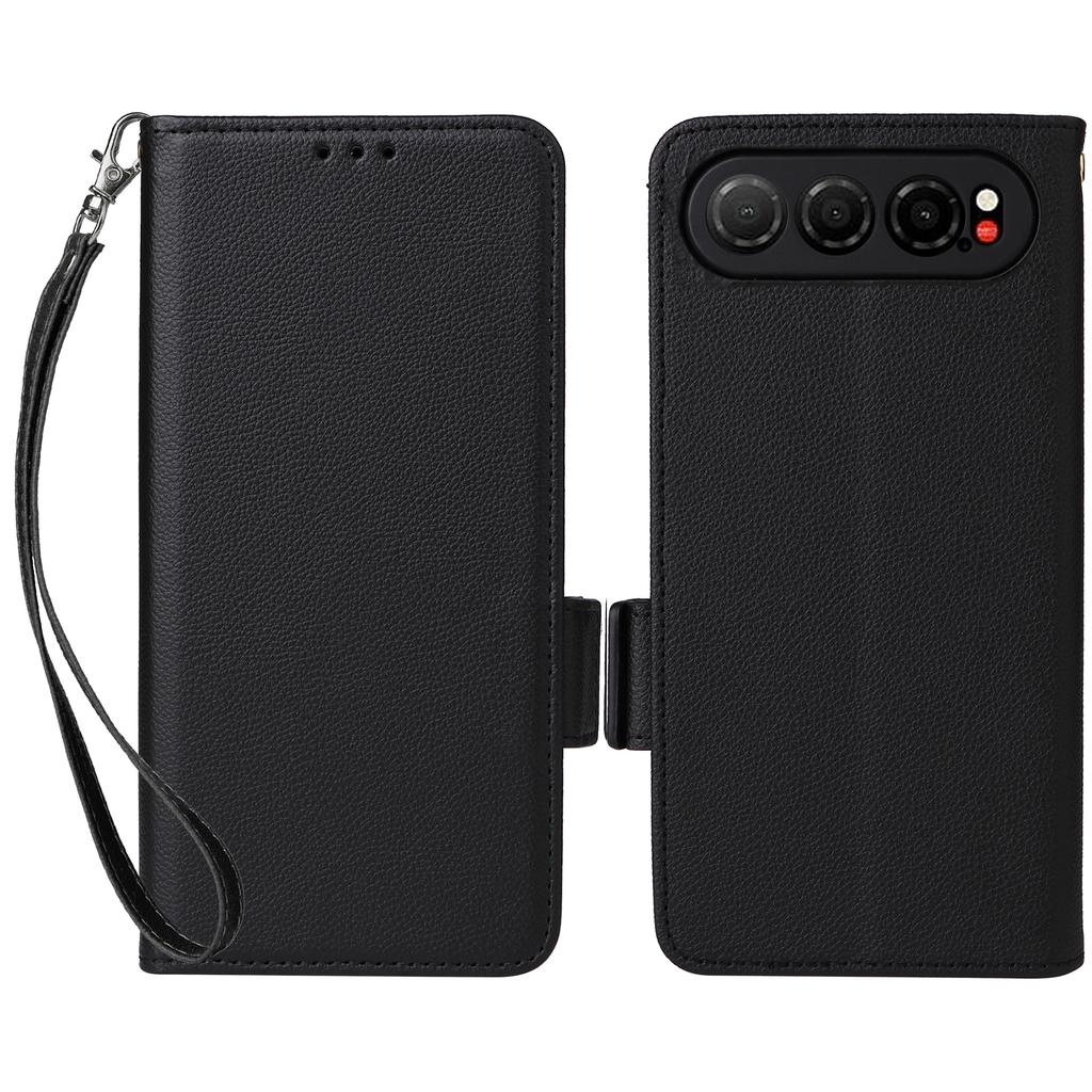 Pro ZTE nubia Air Case Peněženka s texturou liči Kožené pouzdro na telefon s řemínkem na zápěstí