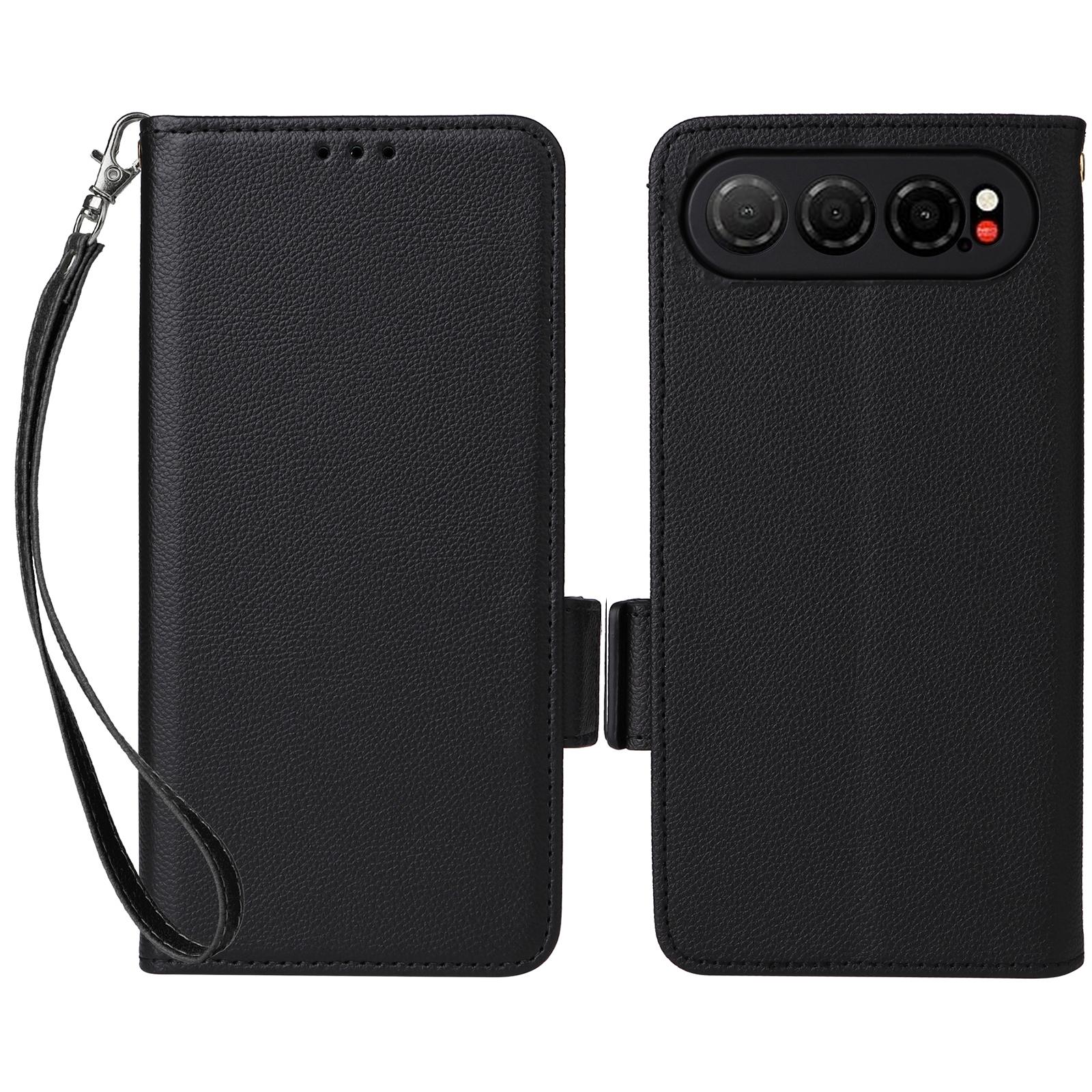 

For ZTE nubia Air Case Litchi Texture Wallet Leather Phone Cover with Wrist Strap