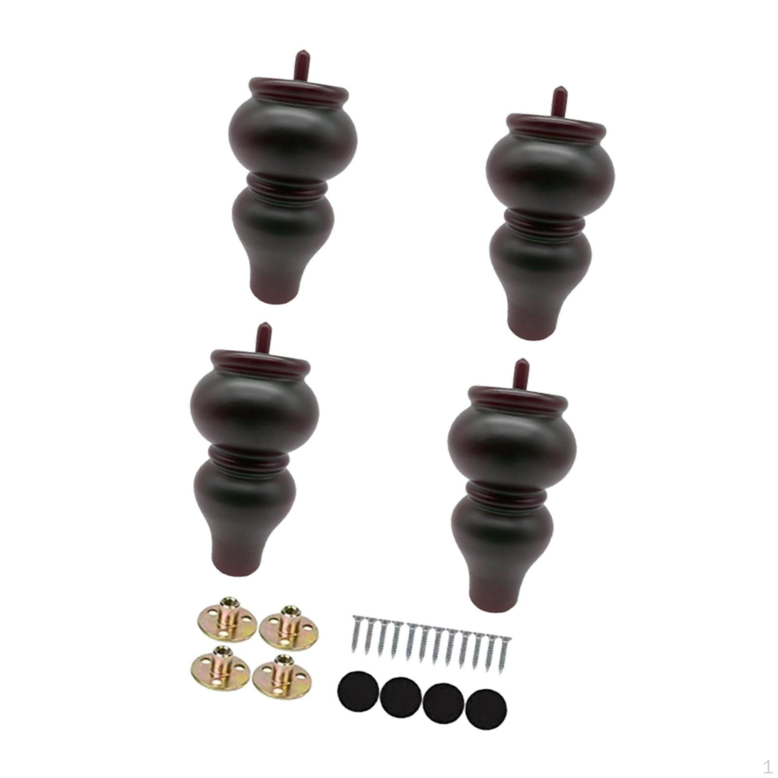 

4 шт. сменные ножки мебели для дивана декоративные классические с монтажными аксессуарами для 15cm