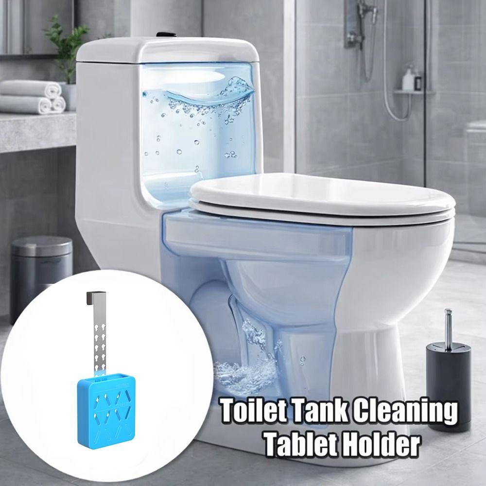 Silicone Toilet Tank Cleaning Tablet Holder Toilet Bleach Tablet Storage Rack  Bowl Cleaner Storage
